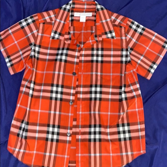 Burberry Other - Burberry Short Sleeve Plaid Kids Button Up